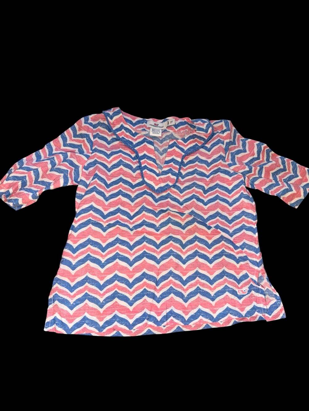 Vineyard Vines Girls Chevron Print Tunic Top Size 2T